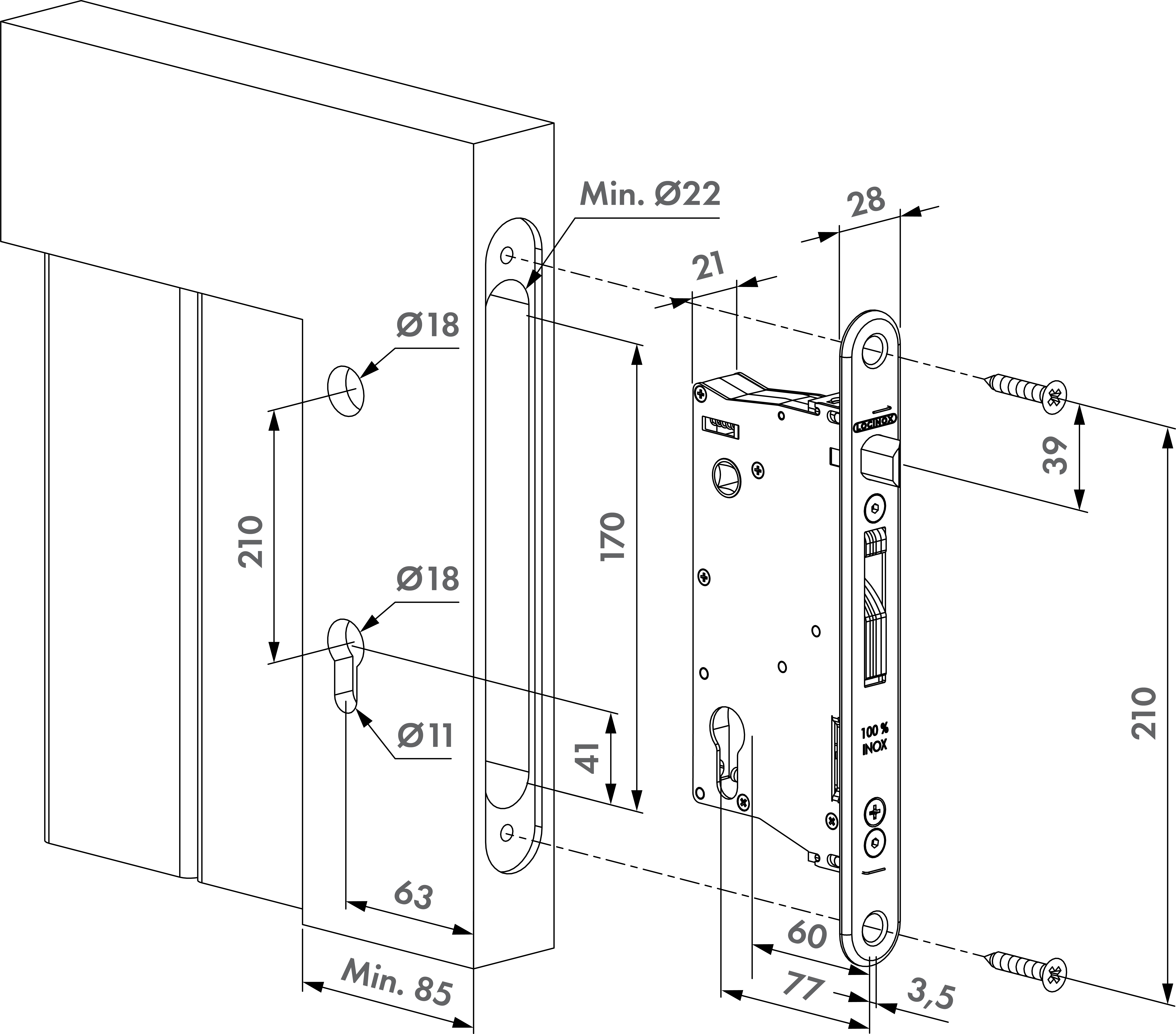 LOCINOX EIGHTYLOCK-W - plano