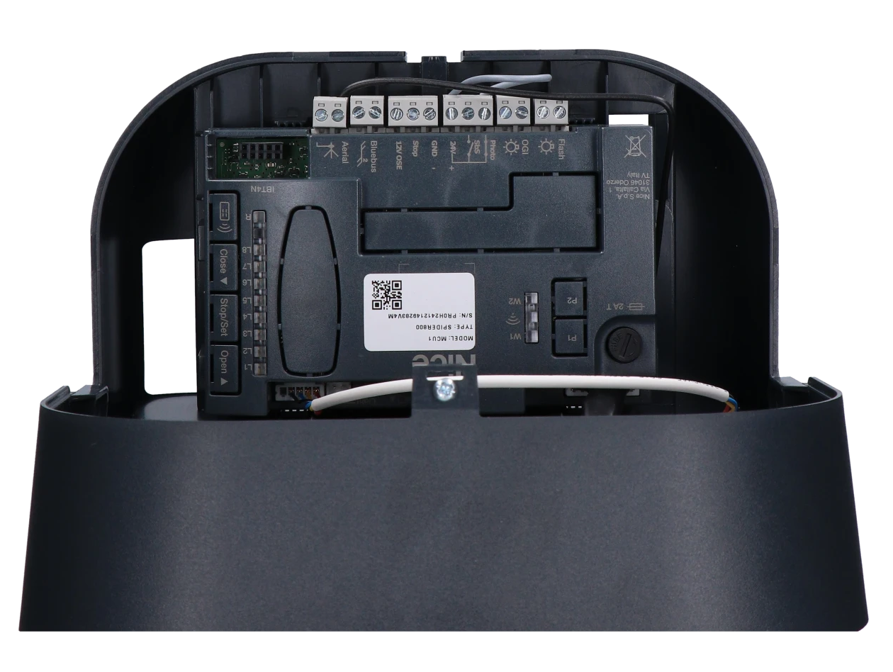 Unidad de control MCU1 en el motor NICE SPIDER800