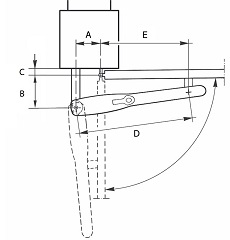 Esquema de apertura hacia fuera del motor NICE Wingo