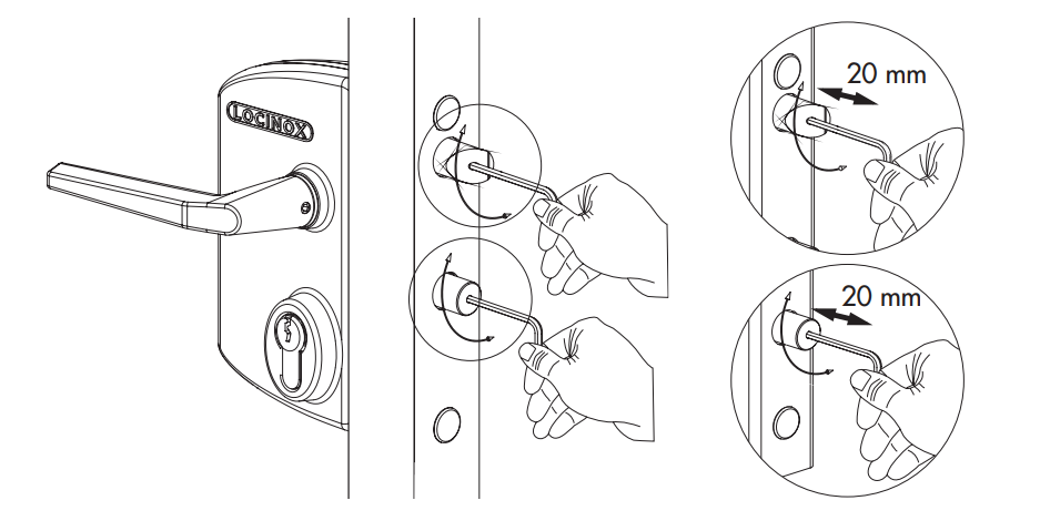 Ajuste de la cerradura LOCINOX LAKQ 4040 - ajuste de la cerradura