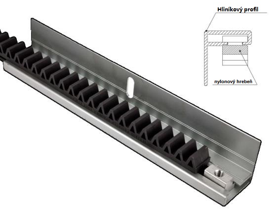 Uso de la cremallera dentada con soporte LZ-22-K