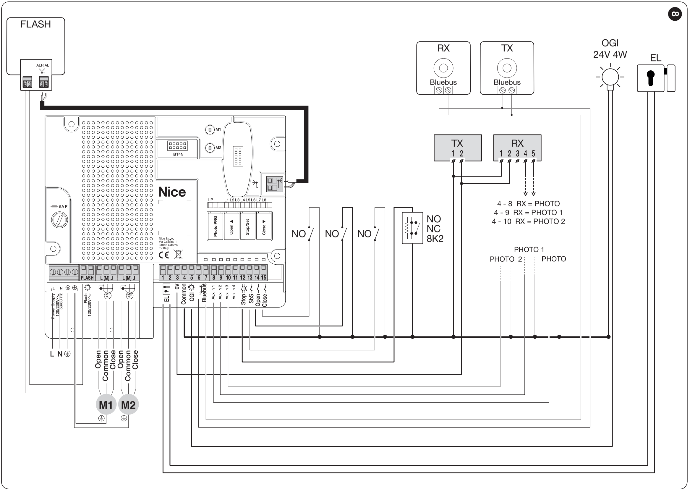 MC800 MCA5: fotocélulas de relé sin prueba de fotocélulas, imagen original 8