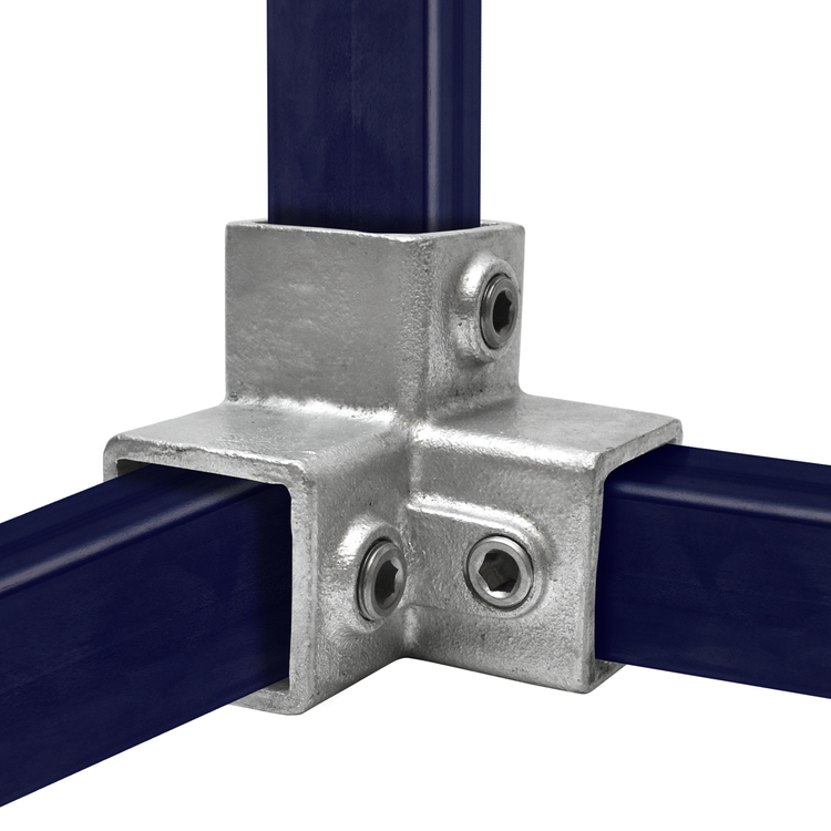 Conector de esquina para tubo cuadrado de 40x40mm