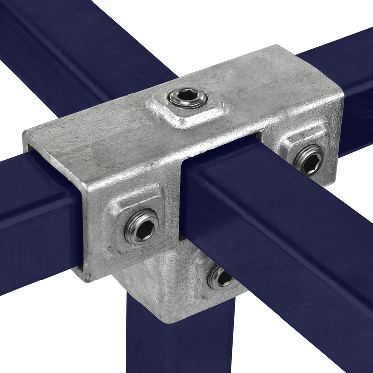 Conector en T para perfil tubular cuadrado
