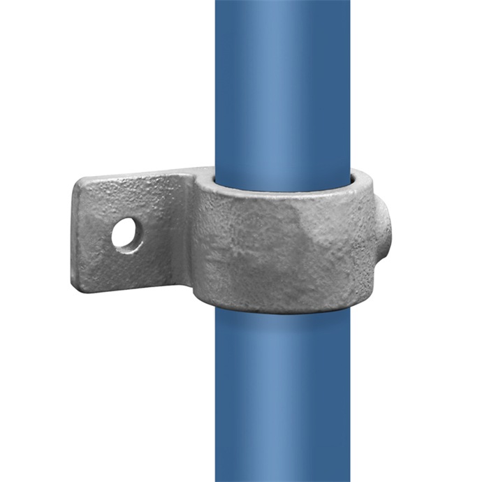 Ejemplo de uso: Soporte galvanizado para paneles para tubo de 48,3 mm, con tornillo lateral