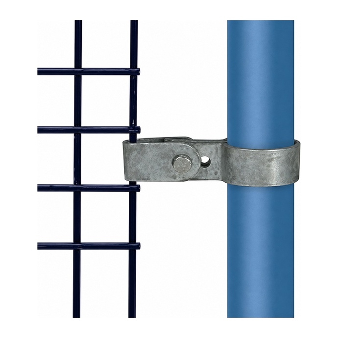 Abrazadera galvanizada para fijar un panel de valla a un poste de 42,4 mm, terminal