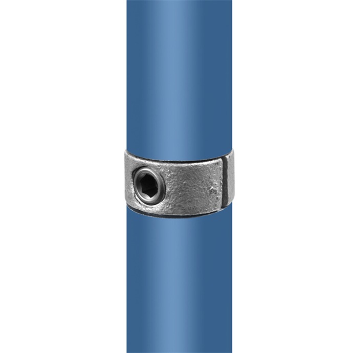 Ejemplo de uso: conector interior galvanizado para tubos de 48,3 mm, espesor de pared de 3,2 mm