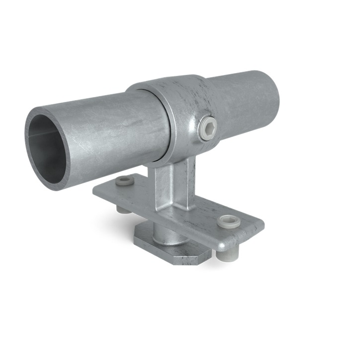 Soporte galvanizado delantero para tubo de 48,3 mm, para contenedor
