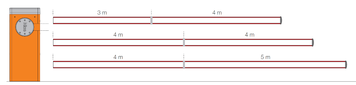 Conector para brazos: combinaciones de longitudes Conector para brazos: combinaciones de longitudes