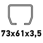 Con perfil C 73x61x3,5mm