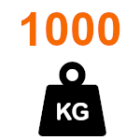 Peso de la puerta hasta 1000 kg