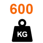 Peso de la puerta: hasta 600 kg