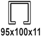 Para perfil C 95x100x11 mm