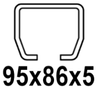 Para perfil C 95x86x5 mm