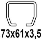Para perfil C 73x61x3,5 mm
