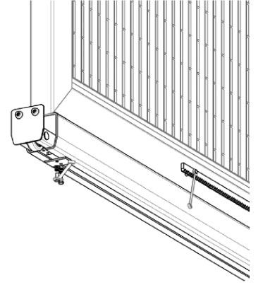 Rampa interior del perfil C para puertas correderas autoportantes