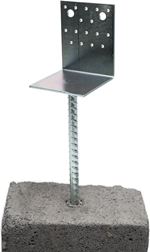 Placa de anclaje en L con varilla corrugada