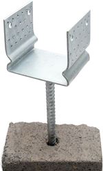 Base de anclaje en U con relieve y barra corrugada