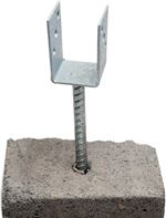 Placa de anclaje en U de 60 mm con barra corrugada