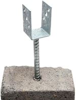 Placa de anclaje en U de 60 mm con barra corrugada
