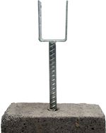 Placa de anclaje en U de 60 mm con barra corrugada