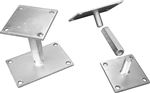 Base para poste con tuerca regulable 