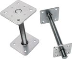 Soporte para pilar con placa superior fija