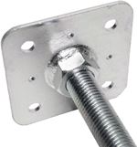 Soporte para pilar con placa superior fija