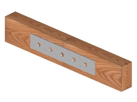 Ejemplo de uso de la placa de unión con orificios de 40 mm