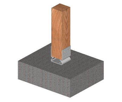 Ejemplo de uso de un elemento de anclaje estático en forma de U con nervio de refuerzo