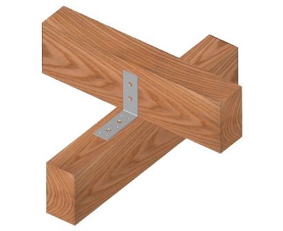 Ejemplo de uso de una escuadra estática con orificios, sin refuerzo, de 40 mm de paso regular