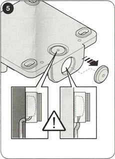 4. Abra el pasacables necesario