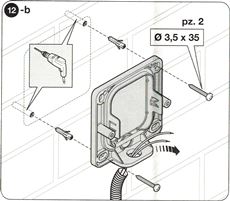 8. Fije el cuerpo de las fotocélulas a la pared o al pilar