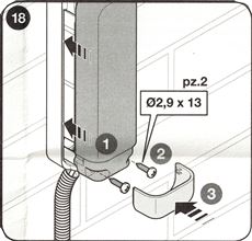 13. Coloque la cubierta de las fotocélulas, apriete los tornillos y ponga el tapón 13. Coloque la cubierta de las fotocélulas, apriete los tornillos y ponga el tapón