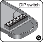 Interruptor DIP del mando NICE Flo