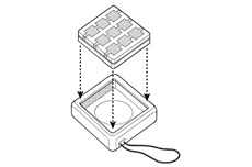 Montaje del botón inalámbrico NiceWay en la funda NICE Go Montaje del botón inalámbrico NiceWay en la funda NICE Go