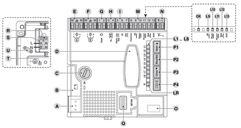 Unidad de control MCA2R10 de la central de control MC424LR10