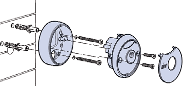 Montaje del interruptor de llave del accionamiento NICE MoonKey MOSE Montaje del interruptor de llave del accionamiento NICE MoonKey MOSE