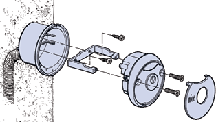 Montaje del interruptor de llave del accionamiento NICE MoonKey MOSI