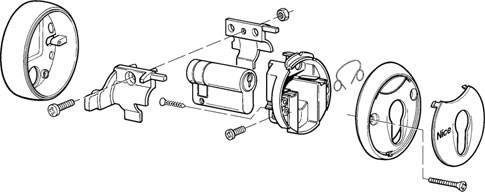 Montaje del interruptor de llave del accionamiento NICE MoonKey MOSU