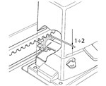 Deje una holgura de 1-2mm entre la cremallera y el piñón del motor