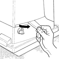 3. Tire de la palanca de desbloqueo