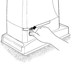 1. Deslice la tapa de la cerradura de desbloqueo 1. Deslice la tapa de la cerradura de desbloqueo