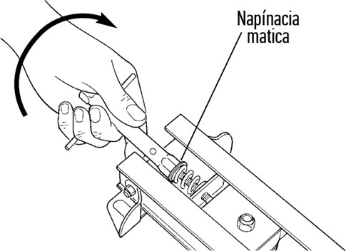 1. Antes de ensamblar el carril, afloje la tuerca tensora: 1. Antes de ensamblar el carril, afloje la tuerca tensora: