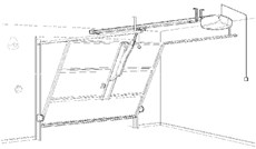 Puerta de garaje basculante no sobresaliente Puerta de garaje basculante no sobresaliente