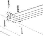 Si las condiciones lo permiten, también puede fijar el carril directamente al techo. Si las condiciones lo permiten, también puede fijar el carril directamente al techo.