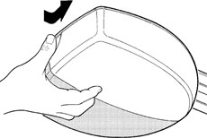 1. Presione la tapa blanca y gírela