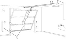 Esquema de conexión de una puerta de garaje basculante saliente Esquema de conexión de una puerta de garaje basculante saliente