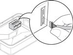 Conecte el conector de alimentación. Conecte el conector de alimentación.