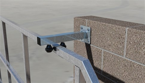 Guía superior para puerta corredera, 2 rodillos ajustables Guía superior para puerta corredera, 2 rodillos ajustables
